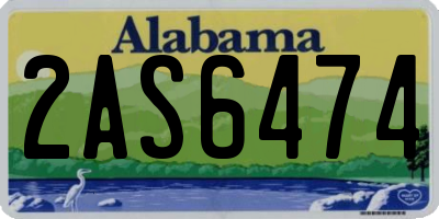 AL license plate 2AS6474