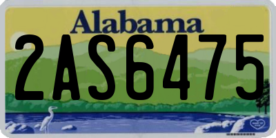 AL license plate 2AS6475