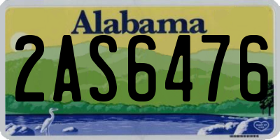 AL license plate 2AS6476