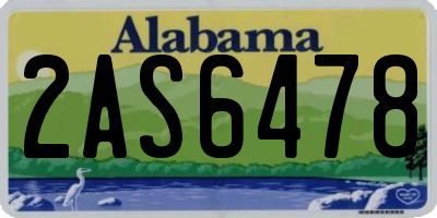AL license plate 2AS6478