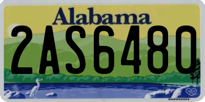 AL license plate 2AS6480