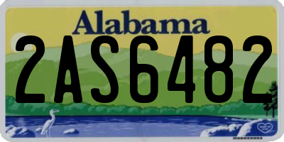 AL license plate 2AS6482