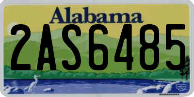 AL license plate 2AS6485