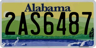 AL license plate 2AS6487