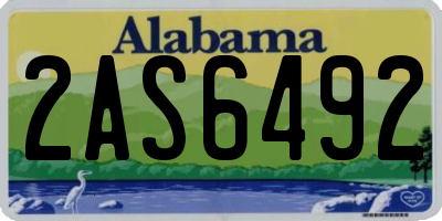 AL license plate 2AS6492
