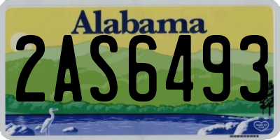 AL license plate 2AS6493
