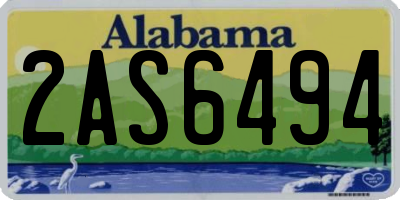 AL license plate 2AS6494