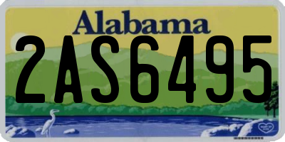 AL license plate 2AS6495