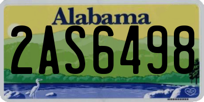 AL license plate 2AS6498