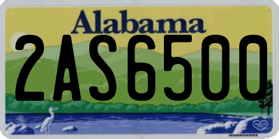AL license plate 2AS6500