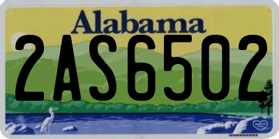 AL license plate 2AS6502
