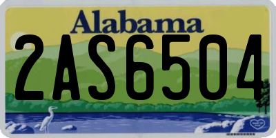 AL license plate 2AS6504