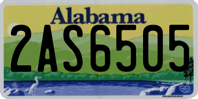 AL license plate 2AS6505