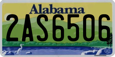 AL license plate 2AS6506