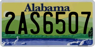 AL license plate 2AS6507