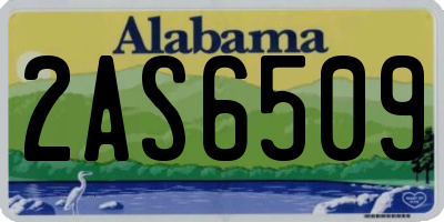 AL license plate 2AS6509
