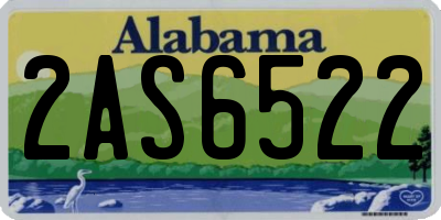 AL license plate 2AS6522