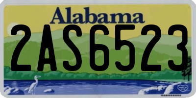 AL license plate 2AS6523