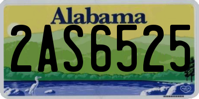 AL license plate 2AS6525