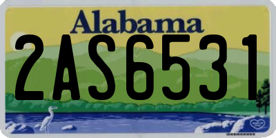 AL license plate 2AS6531