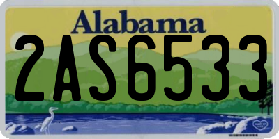 AL license plate 2AS6533