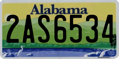 AL license plate 2AS6534