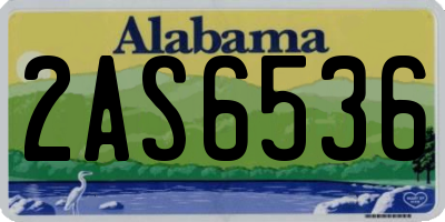 AL license plate 2AS6536