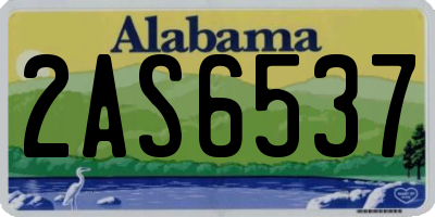 AL license plate 2AS6537