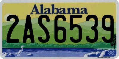 AL license plate 2AS6539