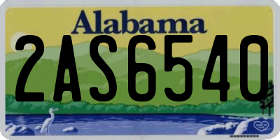AL license plate 2AS6540