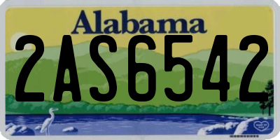 AL license plate 2AS6542
