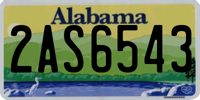 AL license plate 2AS6543
