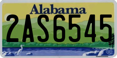 AL license plate 2AS6545