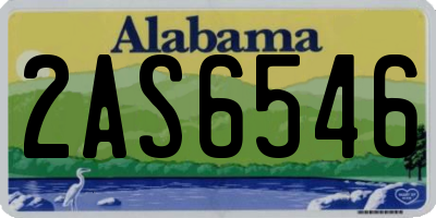 AL license plate 2AS6546