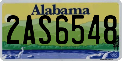 AL license plate 2AS6548