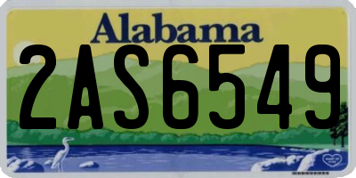 AL license plate 2AS6549
