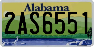 AL license plate 2AS6551