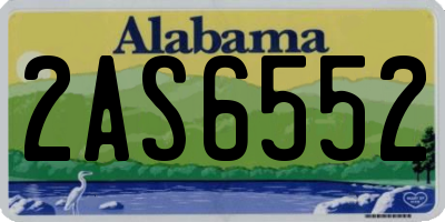 AL license plate 2AS6552