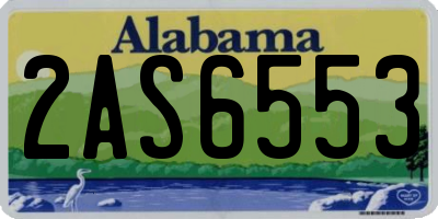 AL license plate 2AS6553