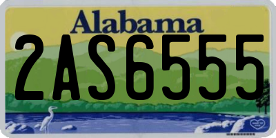 AL license plate 2AS6555