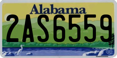 AL license plate 2AS6559