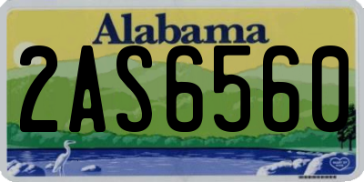 AL license plate 2AS6560