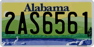 AL license plate 2AS6561