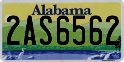 AL license plate 2AS6562