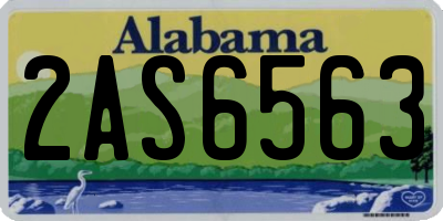 AL license plate 2AS6563