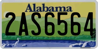 AL license plate 2AS6564