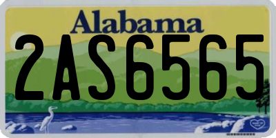 AL license plate 2AS6565