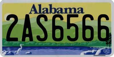 AL license plate 2AS6566