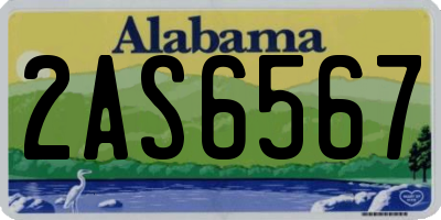 AL license plate 2AS6567