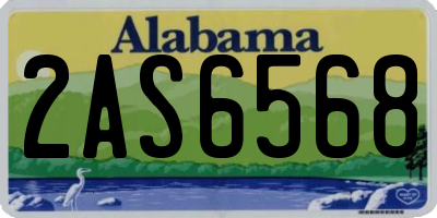 AL license plate 2AS6568